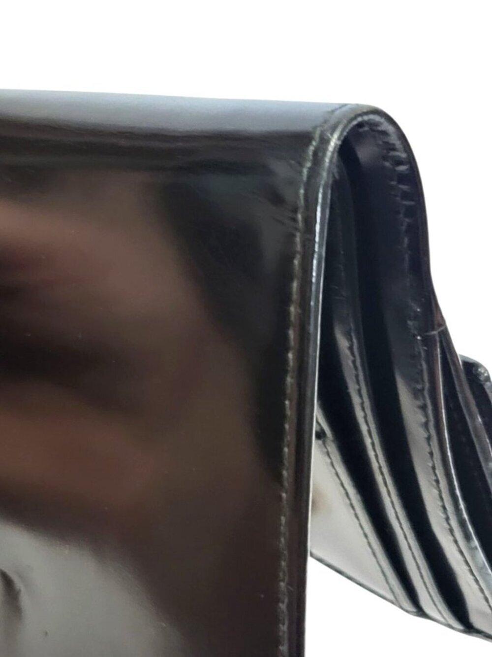 Vintage Gucci Tom Ford Era Leather Wallet Black Smooth G Clasp Bifold Italy - Picture 11 of 15